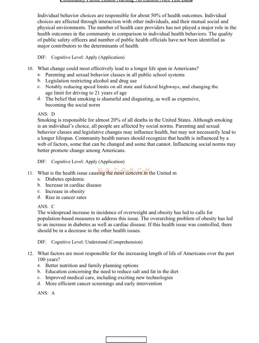Community/Public Health Nursing: Promoting the Health of Populations 7th